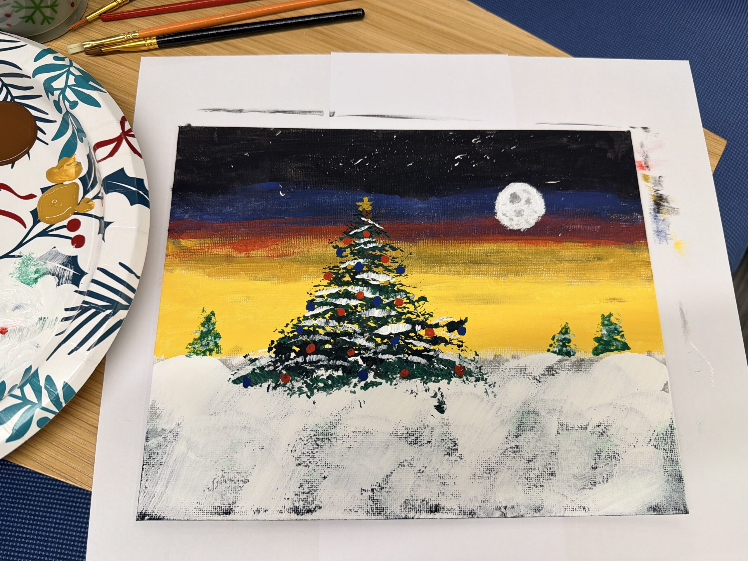 O Christmas tree painting